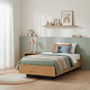 Single Gas Lift Ottoman Bed with Storage in Natural Pine