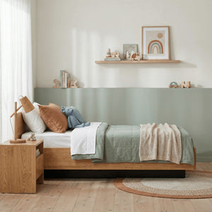 Single Gas Lift Ottoman Bed with Storage in Natural Pine