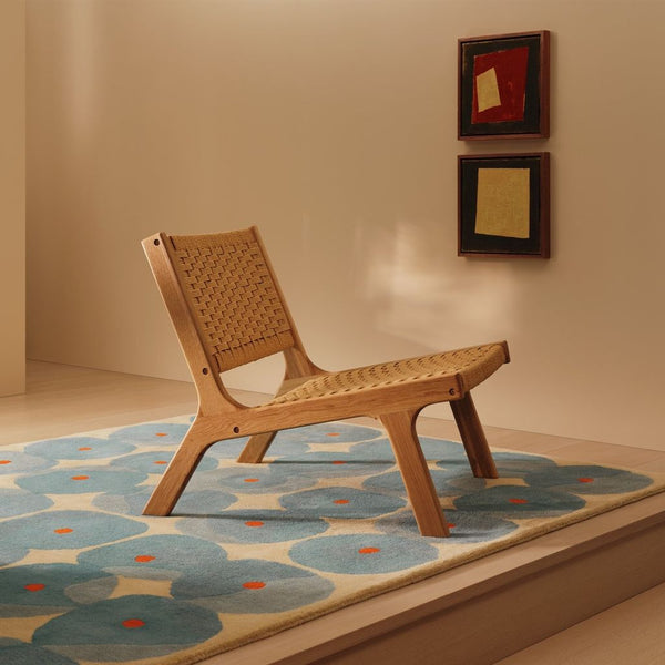 Habitat Faro Woven Paper Rope and Oak Accent Chair - Natural 11950991