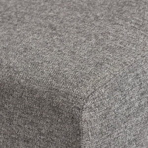 Pair of Tweed Fabric Dining Chairs - Grey 17359352