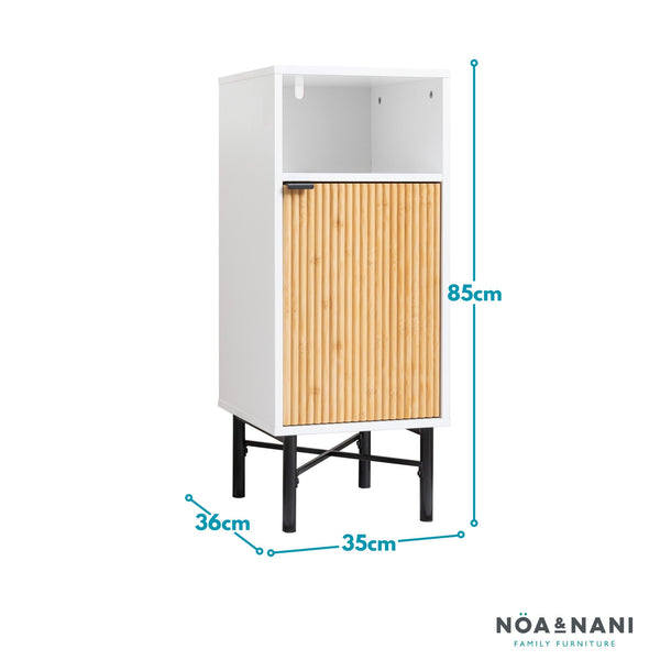 Rökstorp Single Door Bathroom Towel Cabinet - White