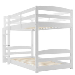 Shorty Bunk Bed Splits into Toddler and Day Bed in White