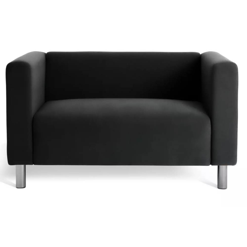 Home Moda Faux Leather 2 Seater Sofa - Black 17668115