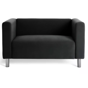 Home Moda Faux Leather 2 Seater Sofa - Black 17668115