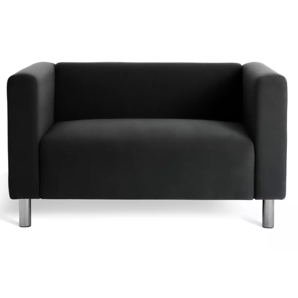 Home Moda Faux Leather 2 Seater Sofa - Black 17668115