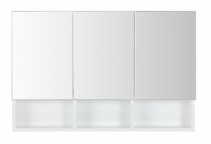 3 Door Mirrored Wall Cabinet - White 17143582