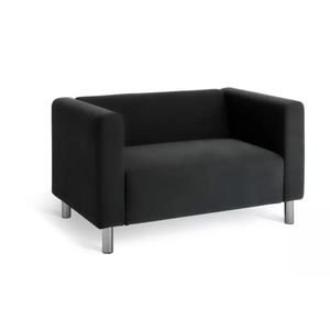 Home Moda Faux Leather 2 Seater Sofa - Black 17668115