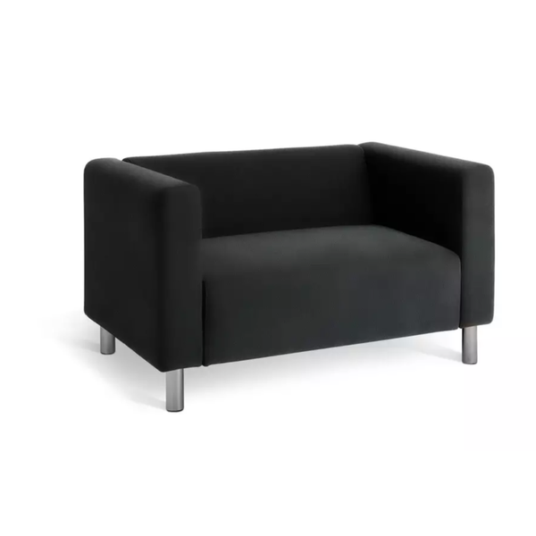 Home Moda Faux Leather 2 Seater Sofa - Black 17668115