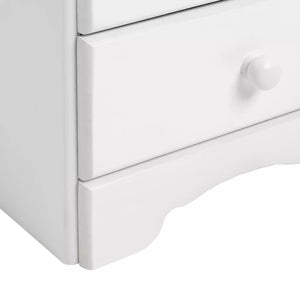 Nordic 3 Drawer Bedside Table - White 13634569