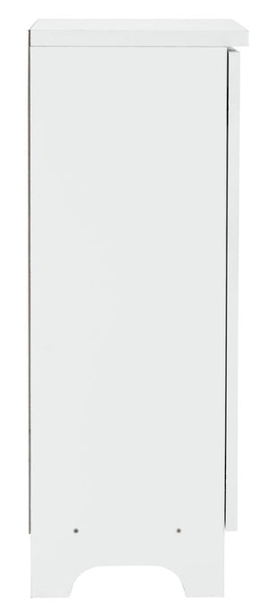 Slatted 2 Door Shoe Storage Cabinet - White 18106016