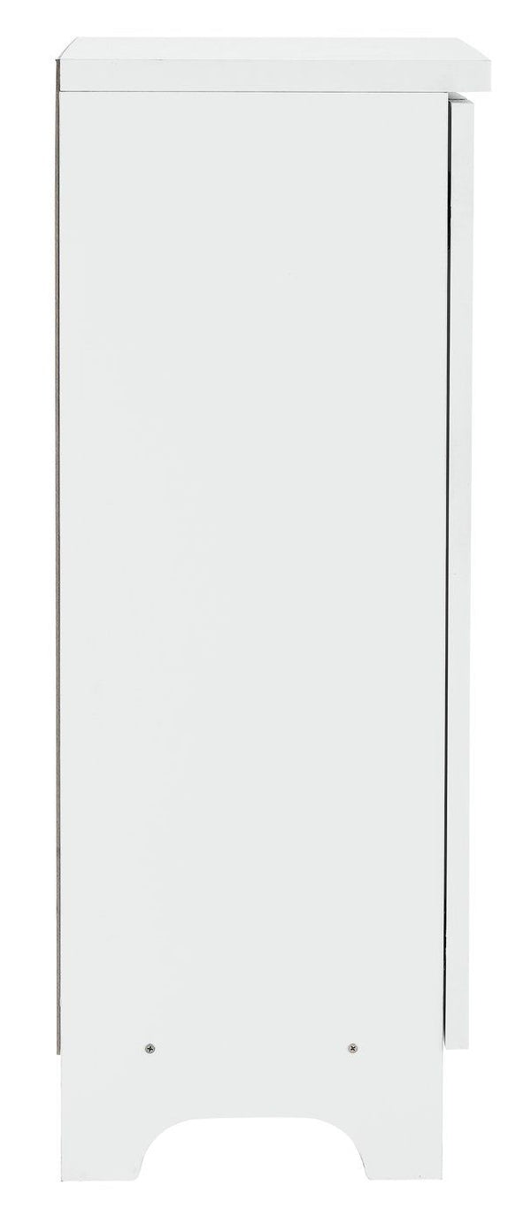 Slatted 2 Door Shoe Storage Cabinet - White 18106016
