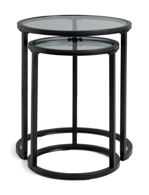 Boutique Nest of 2 Tables - Black 13289646