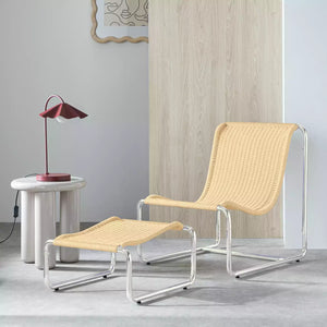 Habitat Ronan Chair & Footstool - Natural 14076102