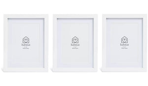 White Wooden 3 Pack Picture Frames - Mixed Size 14078021
