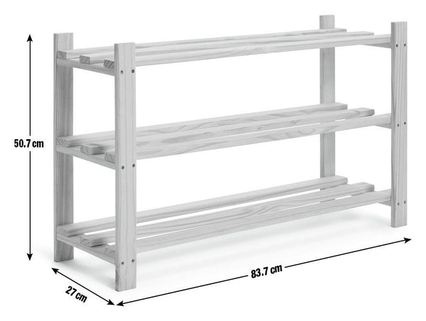 Karee 3 Shelf Shoe Storage Rack - Pine 13360761
