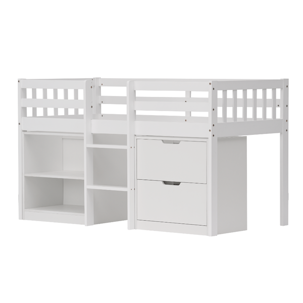 Sleepstation Shorty Cabin Bed in White - 1JN-1-W