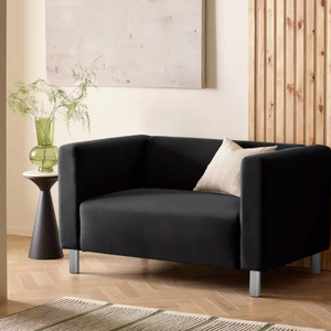 Home Moda Faux Leather 2 Seater Sofa - Black 17668115