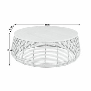 Habitat Hazel Rattan Round Coffee Table - Natural 19208315