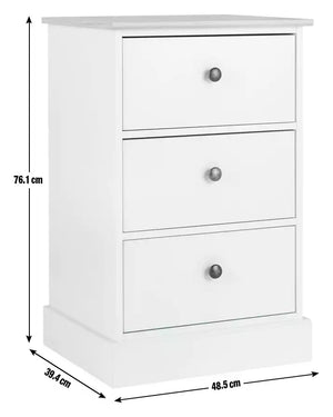 Kensington Bedside Table - Soft Grey&Oak Effect 16066103