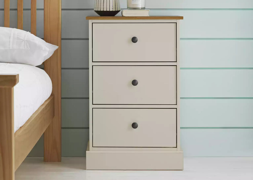 Kensington Bedside Table - Soft Grey&Oak Effect 16066103