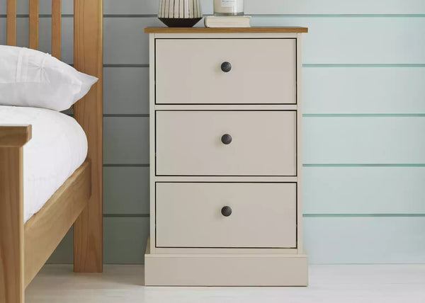 Kensington Bedside Table - Soft Grey&Oak Effect 16066103