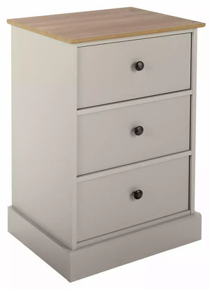 Kensington Bedside Table - Soft Grey&Oak Effect 16066103