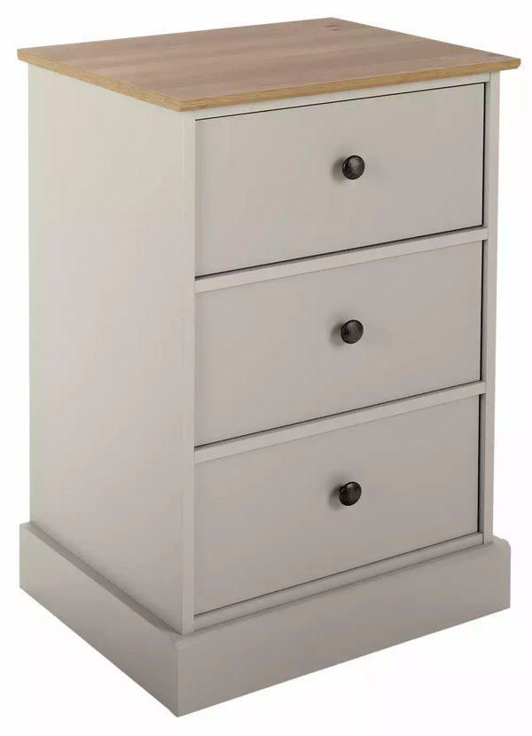 Kensington Bedside Table - Soft Grey&Oak Effect 16066103
