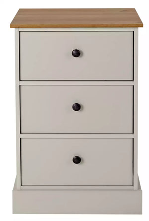 Kensington Bedside Table - Soft Grey&Oak Effect 16066103