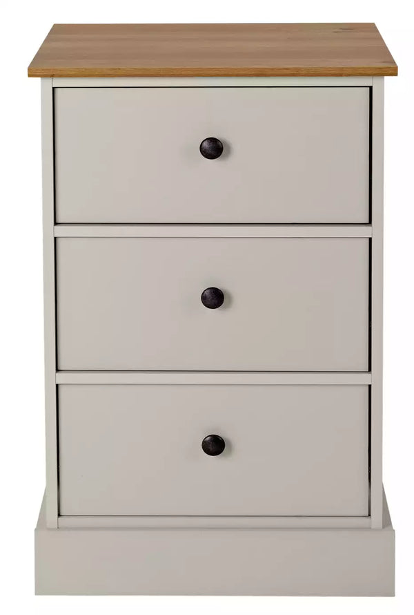 Kensington Bedside Table - Soft Grey&Oak Effect 16066103