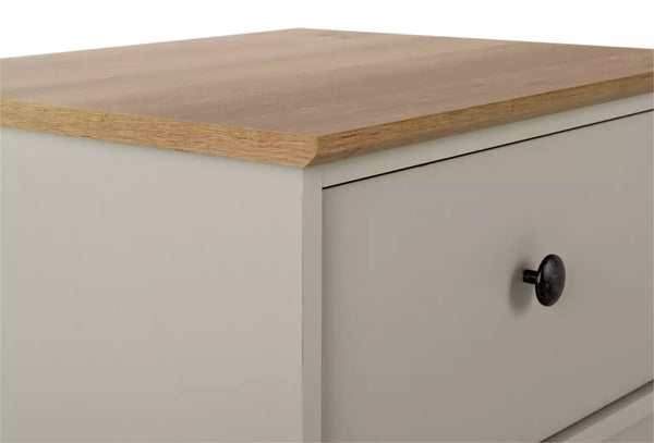 Kensington Bedside Table - Soft Grey&Oak Effect 16066103