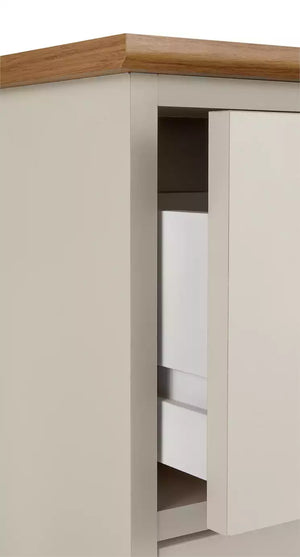 Kensington Bedside Table - Soft Grey&Oak Effect 16066103