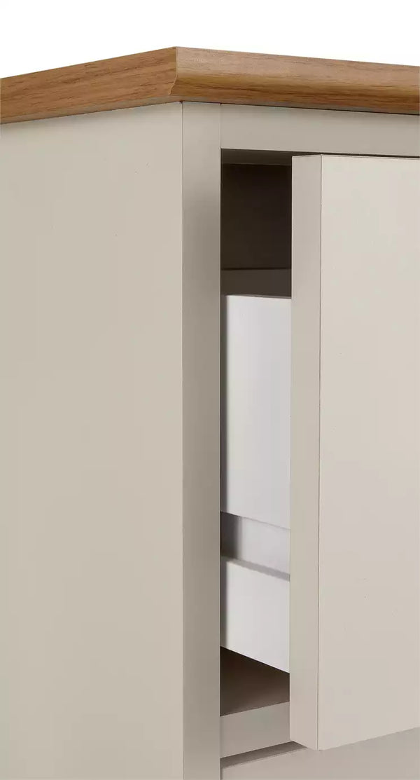 Kensington Bedside Table - Soft Grey&Oak Effect 16066103