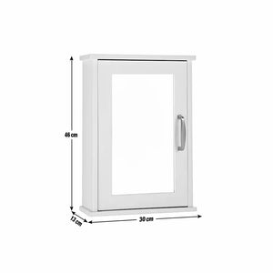 Single Mirrored Wall Cabinet - Grey 17224322