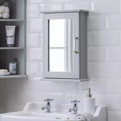 Single Mirrored Wall Cabinet - Grey 17224322