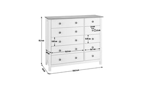 Scandinavia 10 Drawer Chest - Pine & White 18397313