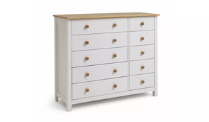 Scandinavia 10 Drawer Chest - Pine & White 18397313