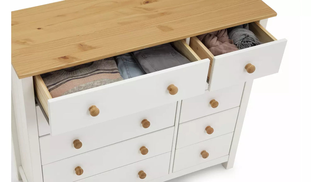 Scandinavia 10 Drawer Chest - Pine & White 18397313