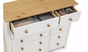 Scandinavia 10 Drawer Chest - Pine & White 18397313