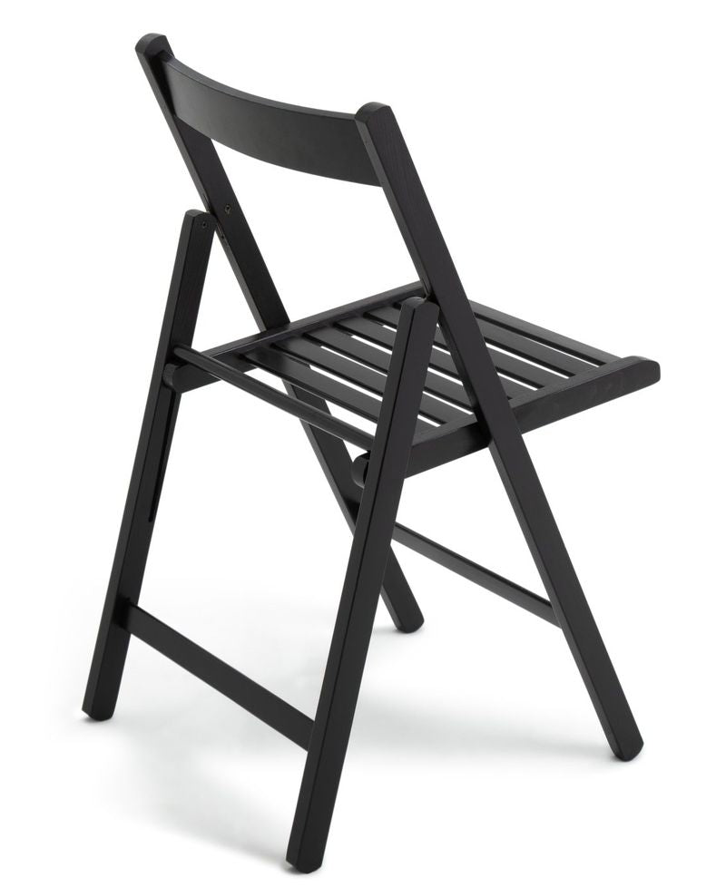 Habitat Solid Wood Folding Chair - Black 12990709