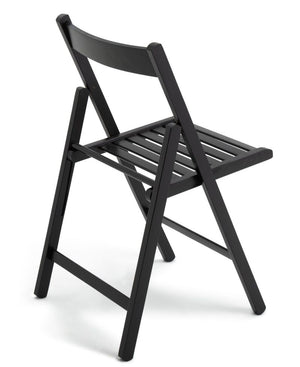 Habitat Solid Wood Folding Chair - Black 12990709