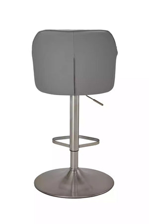 Ellington Quilted Faux Leather Bar Stool - Grey 18885825