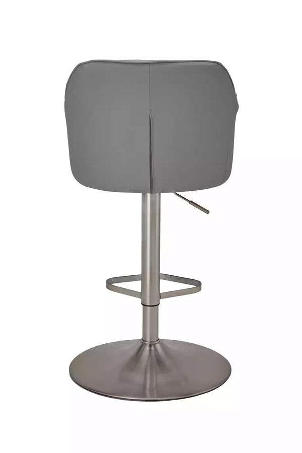 Ellington Quilted Faux Leather Bar Stool - Grey 18885825