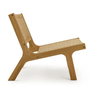 Habitat Faro Woven Paper Rope and Oak Accent Chair - Natural 11950991