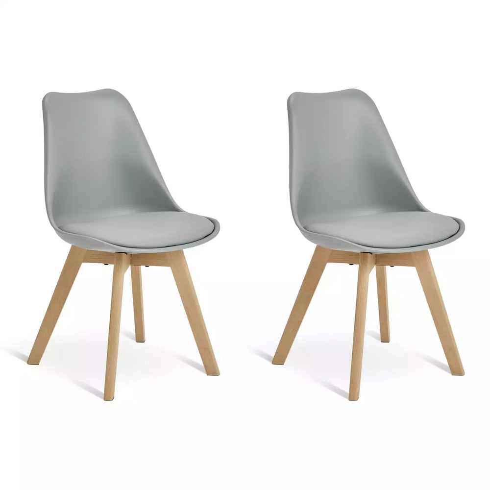 Habitat Jerry Pair of Dining Chair - Grey 19393732