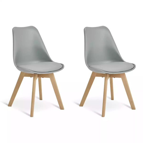 Habitat Jerry Pair of Dining Chair - Grey 19393732