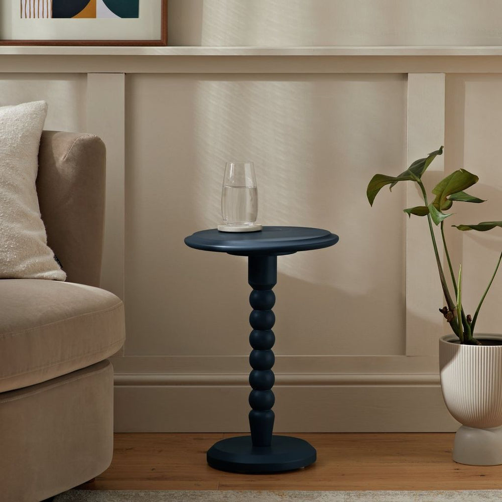 Habitat Blaire Bobbin Side Table - Navy 15825503