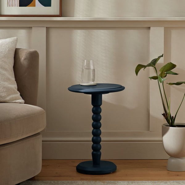 Habitat Blaire Bobbin Side Table - Navy 15825503