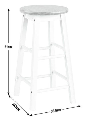 Habitat Pair of Wooden Bar Stools - Two Tone 18814889