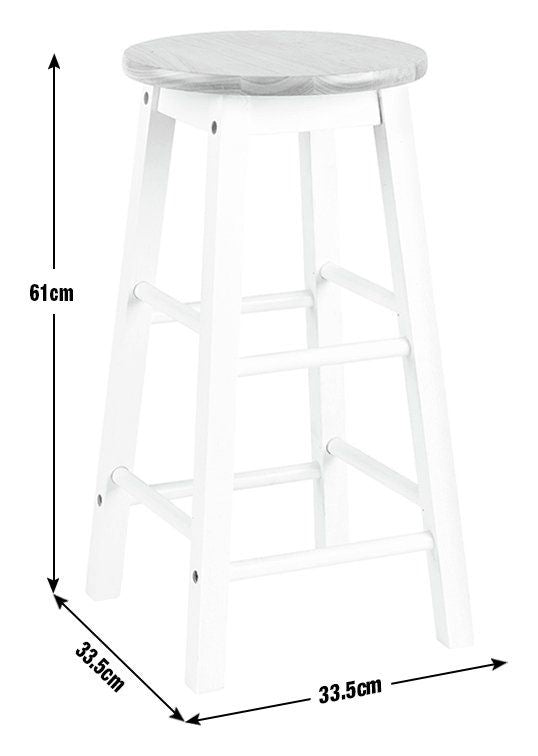 Habitat Pair of Wooden Bar Stools - Two Tone 18814889