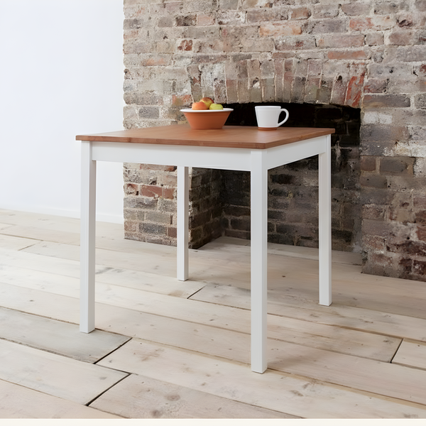 Bistro Table in White & Pine
